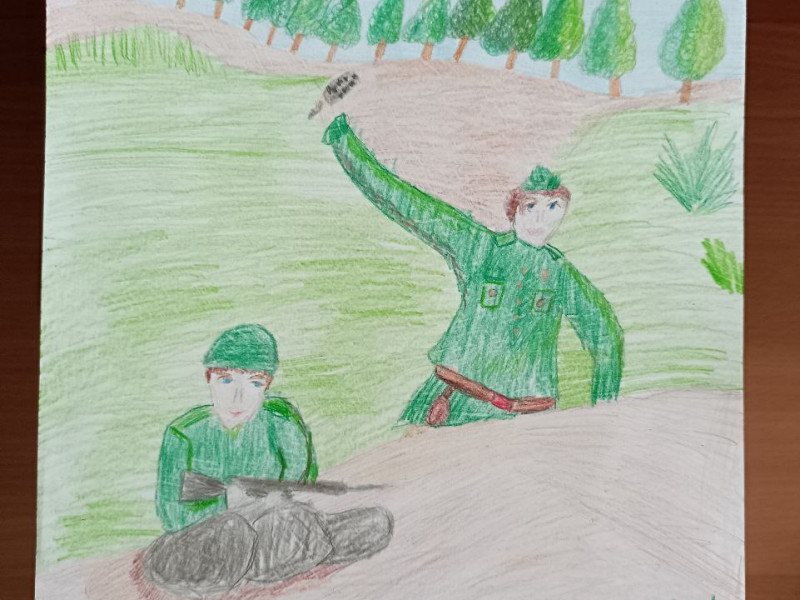 Конкурс рисунков «Стоит на страже Родины солдат», в рамках месячника оборонно-массовой и военно-патриотической работы.